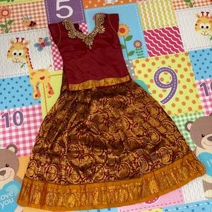 Pattu lehanga / pavadai / Indian dress 3-5year girl